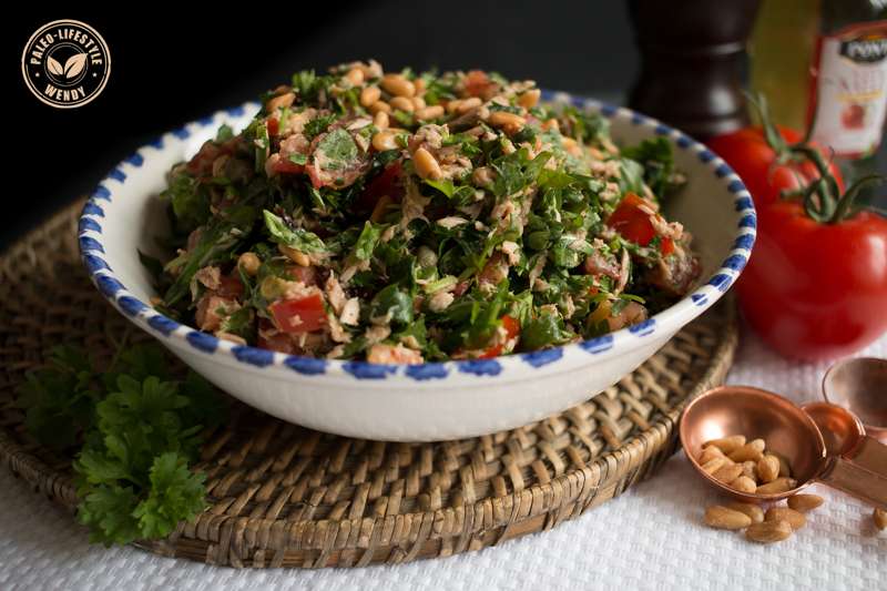Paleo recept- Peterselie salade met tonijn