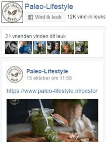 Volg Paleo-Lifestyle op Facebook