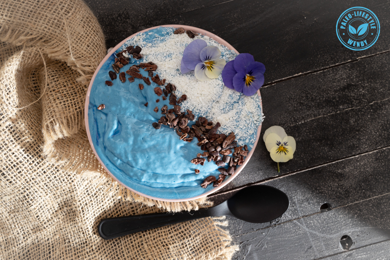 Paleo smoothiebowl blauw